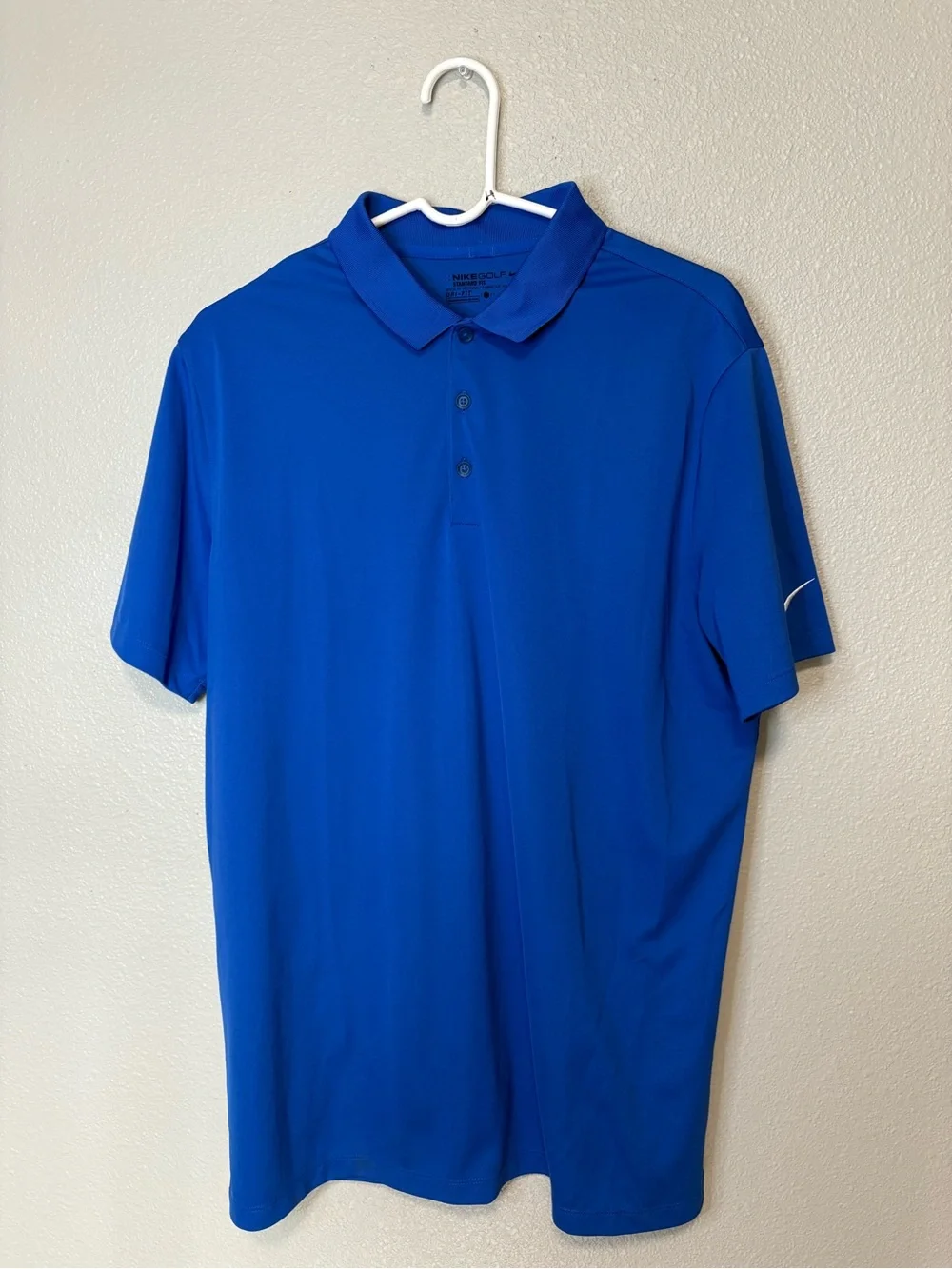 Nike Golf Dri-FIT Blue Polo Shirt Men’s Large Performance Golf Athletic
